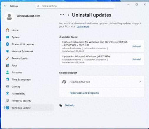 微软正式官宣Windows 11 26H2：硬件要求没变化