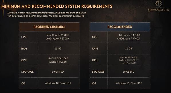 《黎明行者之血》PC推荐配置降低 从RTX 5060降为RTX 4060
