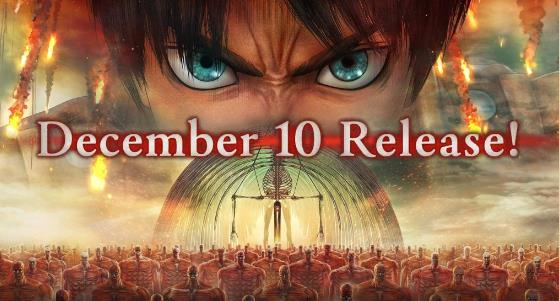 《进击的巨人3》12月10日正式发售 全新视频欣赏